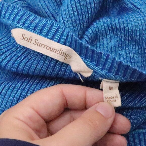 Soft Surrounding | V Neck Ribbed Knit Sweater Medium - Picture 5 of 7